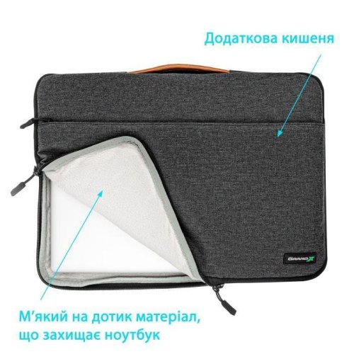 Чохол-сумка для ноутбука Grand-X SLX-15D 15.6'' Dark Grey