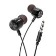 Гарнітура дротова HOCO M87 String wired earphones with with microphone Gloomy Black