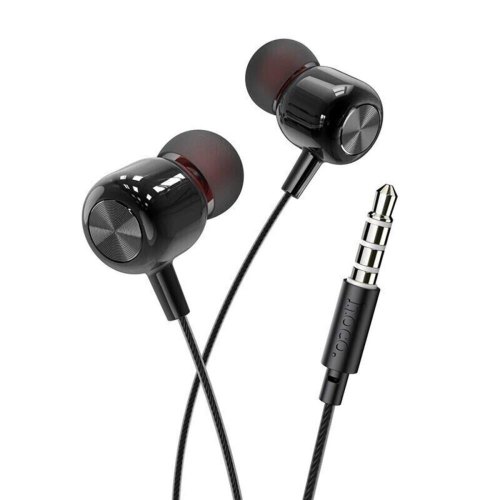 Гарнітура дротова HOCO M87 String wired earphones with with microphone Gloomy Black