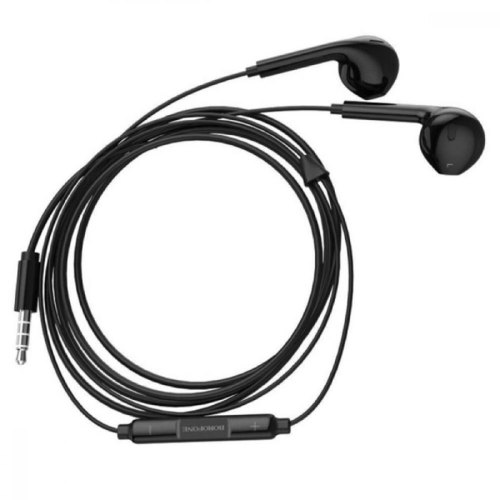 Гарнітура дротова BOROFONE BM80 Magnificent wire-controlled earphones with microphone Black