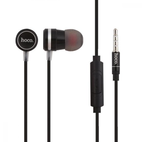 Гарнітура дротова HOCO M16 Ling sound metal universal earphone with mic Black
