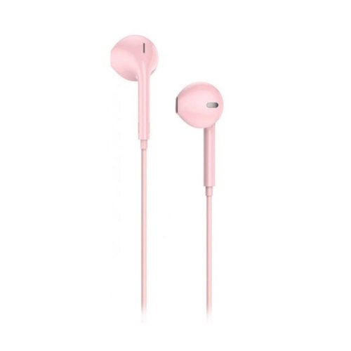 Гарнітура дротова HOCO M55 Memory sound wire control earphones with mic Pink