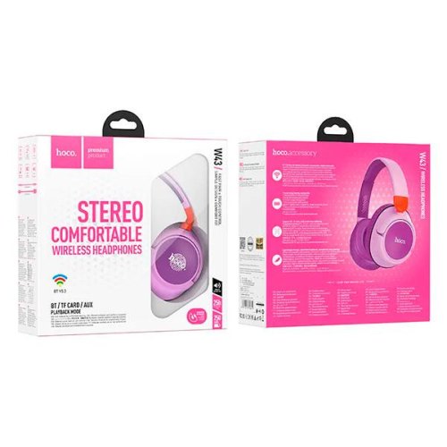 Навушники бездротові HOCO W43 Adventure BT headphones Purple