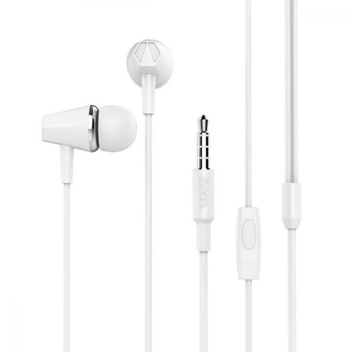 Гарнітура дротова HOCO M34 honor music universal earphones with microphone White