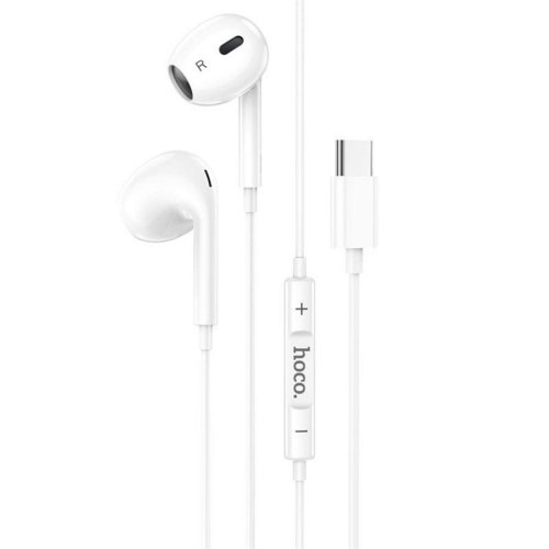 Гарнітура дротова HOCO M101 Max Crystal grace Type-C wire-controled digital earphones with microphone White