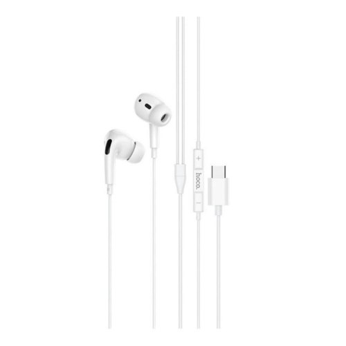 Гарнітура дротова HOCO M101 Pro Crystal sound Type-C wire-controlled digital earphones with microphone White