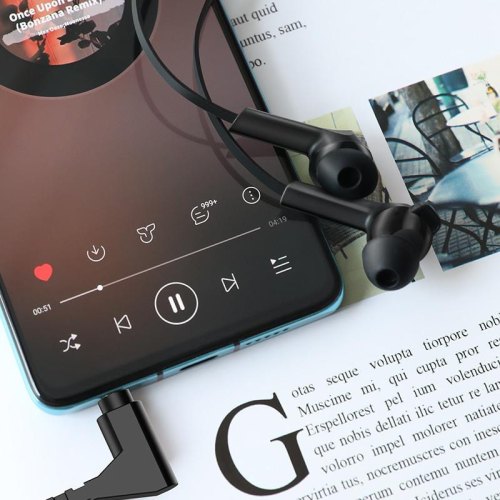 Гарнітура дротова HOCO M72 Admire universal earphones with mic Black