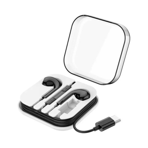 Гарнітура дротова BOROFONE BM30 Max Acoustic wire control earphones for Type-C with mic Black