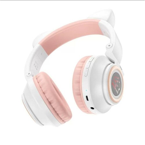 Навушники бездротові BOROFONE BO18 Cat ear BT headphones White