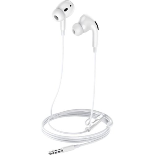 Гарнітура дротова HOCO M101 Pro Crystal sound wire-controlled earphones with microphone White