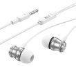 Гарнітура дротова BOROFONE BM75 Platinum metal universal earphones with microphone Silver