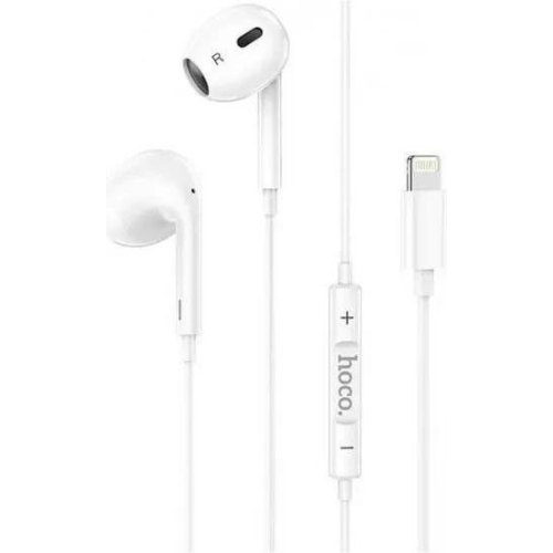 Гарнітура дротова HOCO M1 Max crystal earphones for iP with mic White