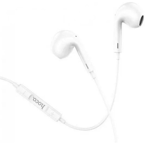 Гарнітура дротова HOCO M1 Max crystal earphones for iP with mic White