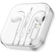 Гарнітура дротова HOCO M1 Max crystal earphones for iP with mic White