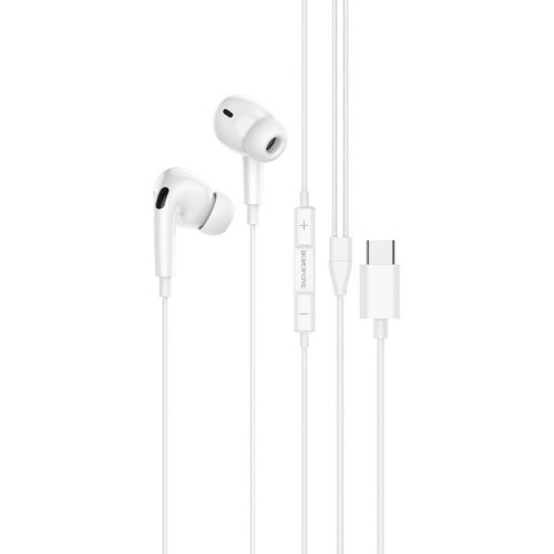 Гарнітура дротова BOROFONE BM80 Pro Elegant Type-C wire-controlled digital earphones with microphone White