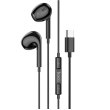 Гарнітура дротова HOCO M101 Max Crystal grace Type-C wire-controled digital earphones with microphone Black