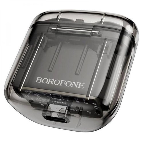 Навушники BOROFONE BW23 Crystal bean Transparent Edition true wireless BT headset Jazz Black