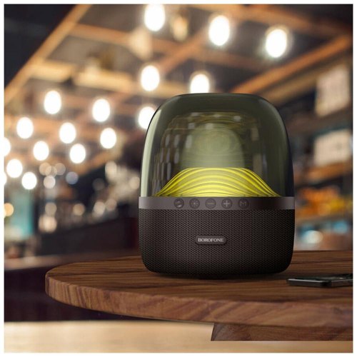 Портативна колонка BOROFONE BP8 Glazed colorful luminous BT speaker Black