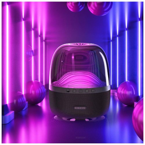 Портативна колонка BOROFONE BP8 Glazed colorful luminous BT speaker Black