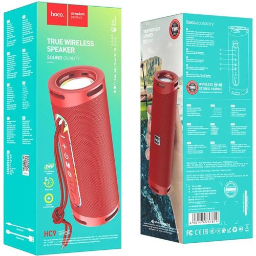 Портативна колонка HOCO HC9 Dazzling pulse sports BT speaker Red