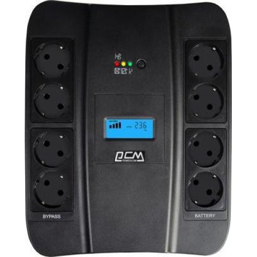 ПБЖ, Powercom, SPD-1100U LCD Powercom  1100VA/605W line-interactive 4+4 SCHUKO, 2.4А 2*USB charger