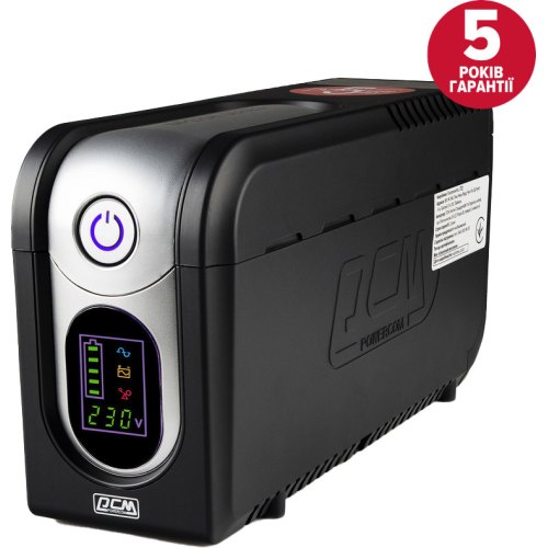 ПБЖ, Powercom, IMD-625AP LCD Schuko Powercom  625VA/375W line-interactive USB (2+1)*Schuko