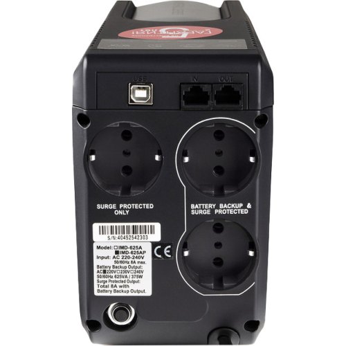 ПБЖ, Powercom, IMD-625AP LCD Schuko Powercom  625VA/375W line-interactive USB (2+1)*Schuko