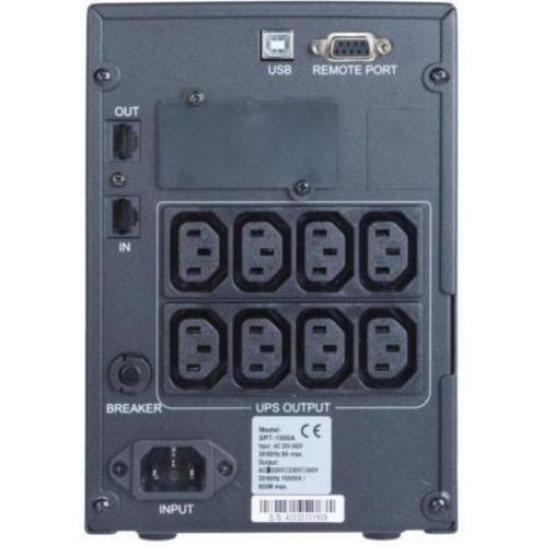 ПБЖ, Powercom, SPT-1000-II LCD Powercom  1000VA/800W line-interactive R232 USB 8 IEC