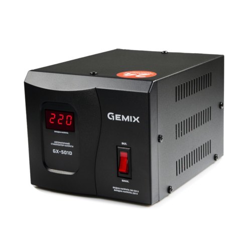 Стабілізатори напруги Gemix GX-501D Gemix Стабілізатор напруги релейний цифровий 350Вт