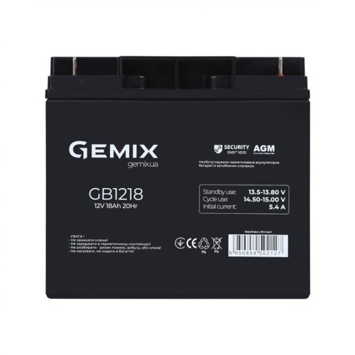 Батарея до ПБЖ Gemix GB1218  Акумуляторна батарея AGM