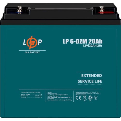 Акумуляторна батарея LogicPower 6-DZM-20Ah, тягова, свинцево-кислотна AGM (LP5438)