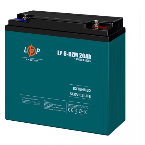 Акумуляторна батарея LogicPower 6-DZM-20Ah, тягова, свинцево-кислотна AGM (LP5438)