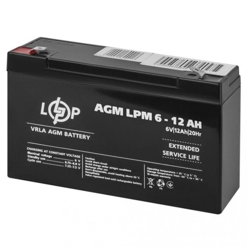 Акумулятор AGM LPM 6V - 12 Ah