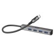USB-хаб ArmorStandart Type-C to 4USB Gray (ARM69364)