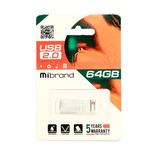 USB флеш Mibrand USB 2.0 Chameleon 64Gb Silver