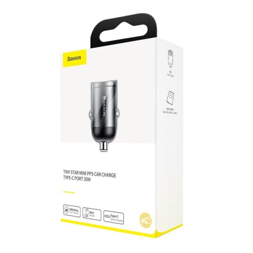 Автомобільний зарядний пристрій Baseus Tiny Star Mini PPS Car Charge Type-C Port 30W Gray