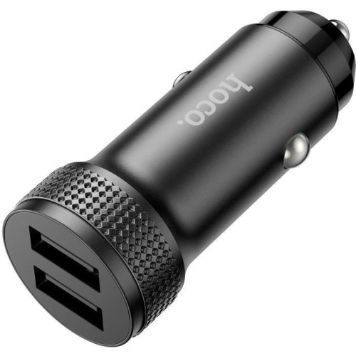 Автомобільний зарядний пристрій HOCO Z49 Level dual port car charger Black