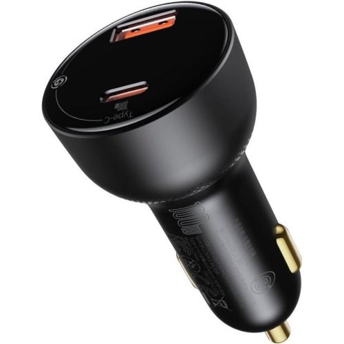 АЗП Baseus Superme Digital Display PPS Dual Quick Charger Car Charger Black