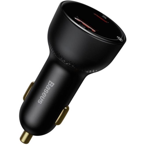 АЗП Baseus Superme Digital Display PPS Dual Quick Charger Car Charger Black