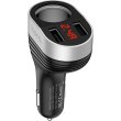 Автомобільний зарядний пристрій HOCO Z29 Regal digital display cigarette lighter car charger Black