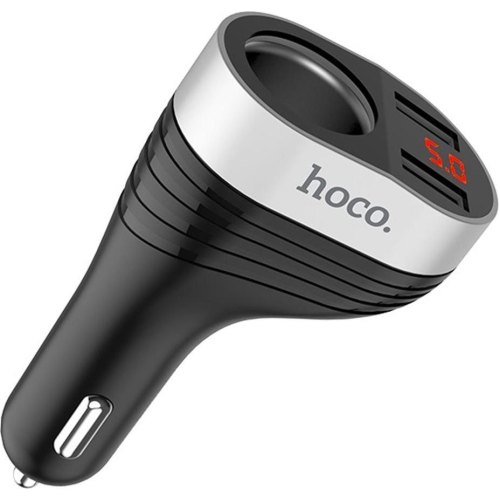 Автомобільний зарядний пристрій HOCO Z29 Regal digital display cigarette lighter car charger Black