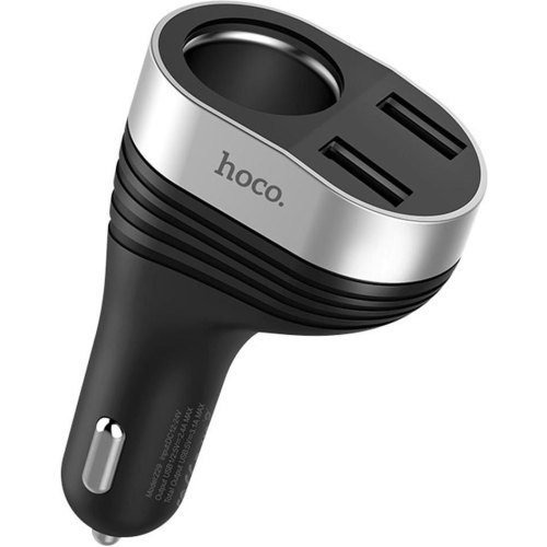 Автомобільний зарядний пристрій HOCO Z29 Regal digital display cigarette lighter car charger Black