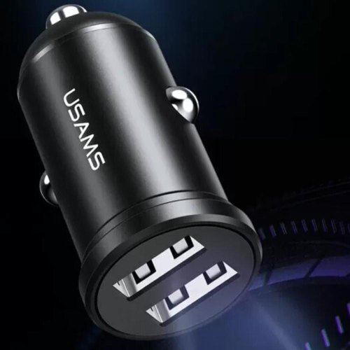 АЗП Usams US-CC114 C20 2.4A Dual USB Mini Car Charger Black