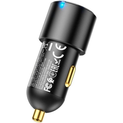 Автомобільний зарядний пристрій HOCO NZ6 PD45W 3-port(2C1A) car charger Black