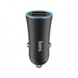 Автомобільний зарядний пристрій HOCO Z30A Easy route dual port car charger Black