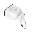 Автомобільний зарядний пристрій HOCO Z28 Power ocean cigarette lighter in-car charger with digital display White