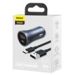 Автомобільний зарядний пристрій Baseus Golden Contactor Pro Dual Quick Charger Car Charger U+C 40W Dark Gray