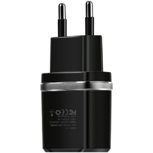 Мережевий зарядний пристрій HOCO C12 Smart dual USB charger Black