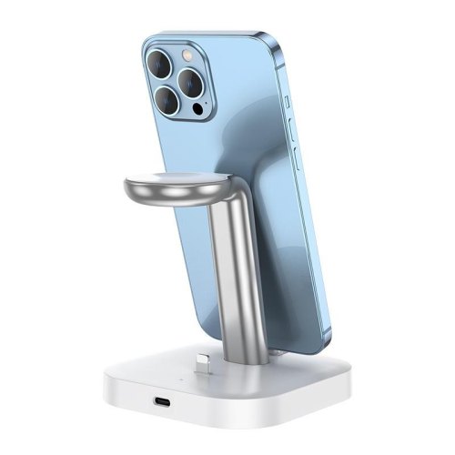 Бездротовий зарядний пристрій HOCO CW43 Graceful 3-in-1 charger White