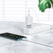 Мережевий зарядний пристрій HOCO C72Q Glorious single port QC3.0 charger set(Type-C) White